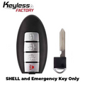 2013-2019 Nissan / 4-Button Smart Key SHELL / KR5S180144014 (AFTERMARKET)