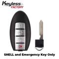2007-2017 Nissan Infiniti / 4-Button Smart Key SHELL / KR55WK49622 KR55WK48903 (AFTERMARKET)