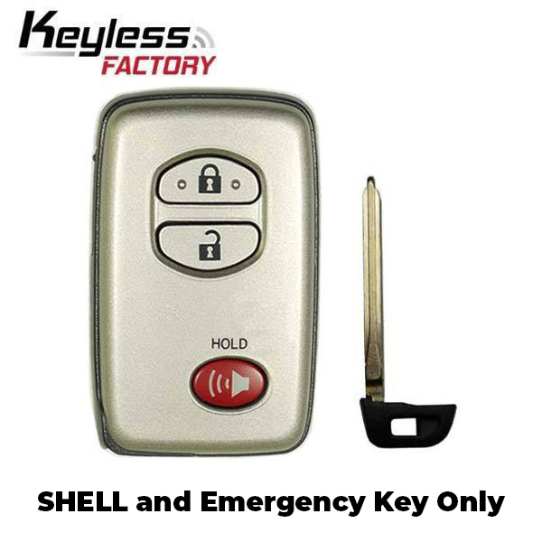 2008-2012 Toyota / 3-Button Silver Smart Key SHELL / HYQ14AAB (AFTERMARKET)
