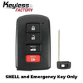 2012-2019 Toyota / 4-Button Smart Key SHELL / HYQ14FBA (AFTERMARKET)