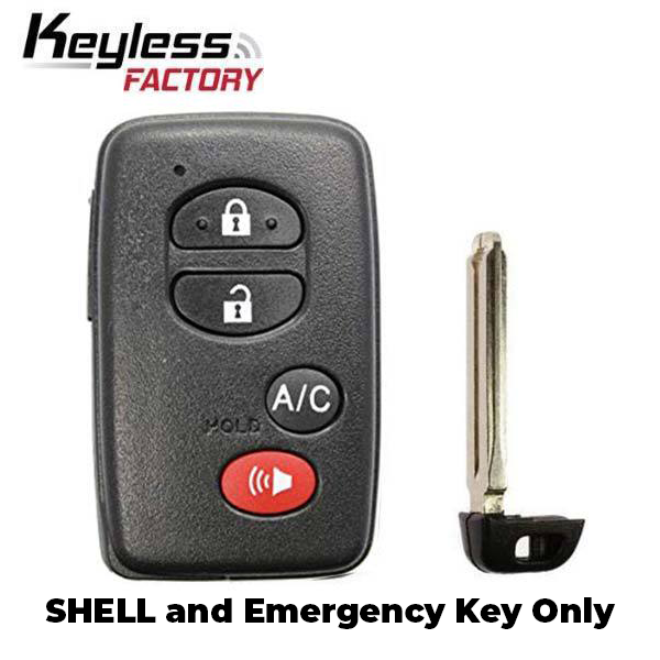 2009-2015 Toyota / 4-Button Smart Key SHELL / HYQ14AAB HYQ14ACX (AFTERMARKET)