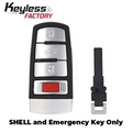 2006-2015 Volkswagen Passat CC / 4 Button Smart Key SHELL / NBG009066T (AFTERMARKET)