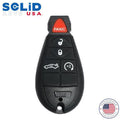 Solid Keys USA - 2008-2017 Dodge Chrysler Jeep / OEM Replacement / 5-Button Fobik Key w/ Remote Start & Trunk