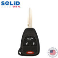 Solid Keys USA - 2004-2017 Chrysler Dodge Jeep / OEM Replacement / 4-Button Remote Head Key w/ Hatch
