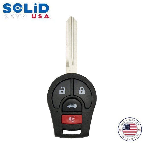 Solid Keys USA - 2004-2017 Nissan / OEM Replacement / 4-Button Remote Head Key w/ Trunk