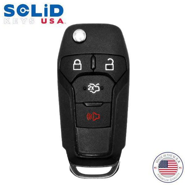 Solid Keys USA - 2013-2019 Ford / OEM Replacement / 4-Button Flip Key w/ Trunk