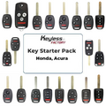 Remote Keys STARTER Pack / Honda Acura / Flip Keys, Remote Head Keys (AFTERMARKET)