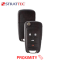 2010-2017 Chevrolet / 4-Button Flip Key / PN: 5912543 / OHT01060512 / HU100 / PEPS (Strattec)