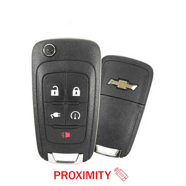 2011-2015 Chevrolet Volt / 5-Button Flip Key w/ Plug-In / PN: 5920157 / OHT05918179 / PEPS (Strattec)