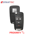 2010-2017 Chevrolet Buick / 4-Button Remote Flip Key / PN: 5927057 / OHT05918179 / HU100 / PEPS (Strattec)