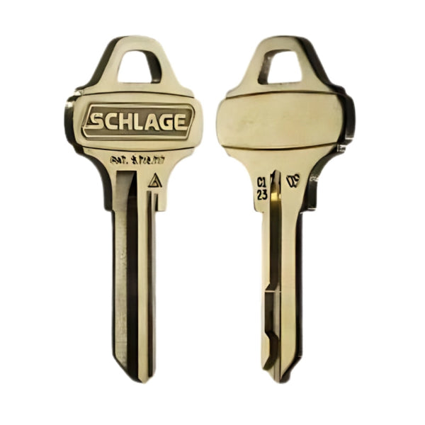 Schlage - Key Blank - Embossed - C123 Keyway - 6 Pin - Brass Finish