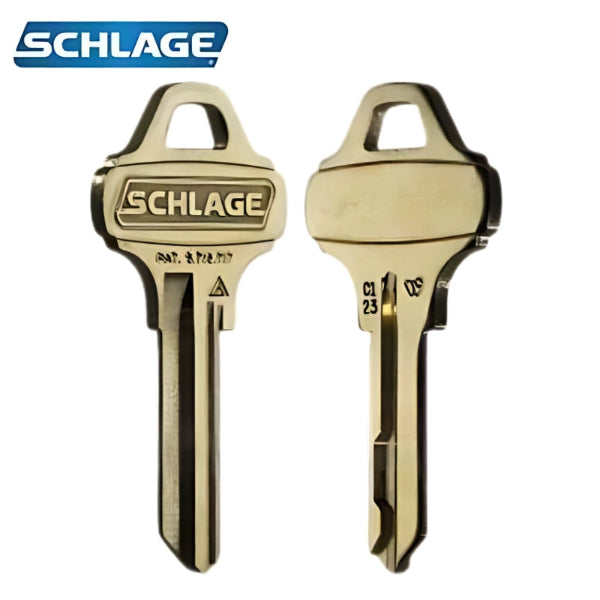 Schlage - Key Blank - Embossed - C123 Keyway - 6 Pin - Brass Finish
