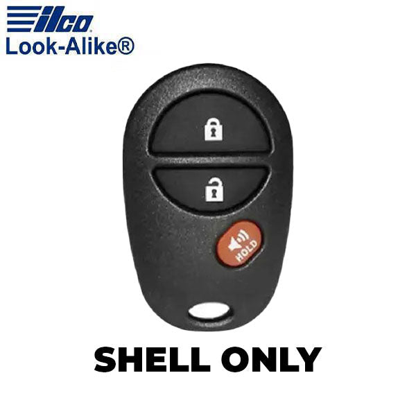 Ilco - 2004-2017 Toyota - TOY-RKE3B1 - 3-Button Keyless Entry Remote SHELL (AFTERMARKET)