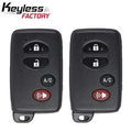 2 x 2010-2011 Toyota Prius / 4-Button Smart Key / PN: 89904-47420 / HYQ14AAB (E Board) (AFTERMARKET) (Bundle of 2)
