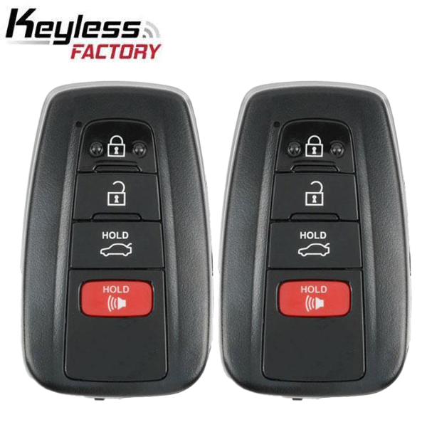 2 x 2019 Toyota Avalon / 4-Button Smart Key / HYQ14FBE / 0410 (AFTERMARKET) (Pack Of 2)