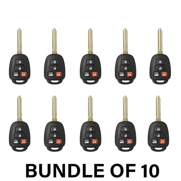10 x 2014-2018 Toyota Camry / 4-Button Remote Head Key / HYQ12BDM (H Chip) (AFTERMARKET) (BUNDLE OF 10)
