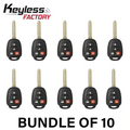 10 x 2014-2018 Toyota Camry / 4-Button Remote Head Key / HYQ12BDM (H Chip) (AFTERMARKET) (BUNDLE OF 10)