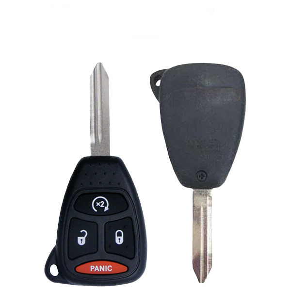 2007-2011 Dodge Ram Durango Dakota / 4-Button Remote Head Key / PN: 68026372AB / KOBDT04A (OEM Recase)
