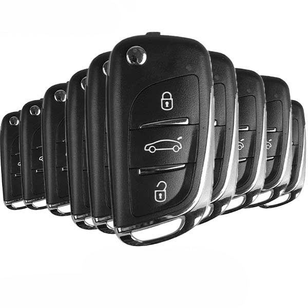 10 x VVDI Super Remote / 3-Button Universal Remote Flip Key w/ Super Chip (Xhorse) (Pack of 10)