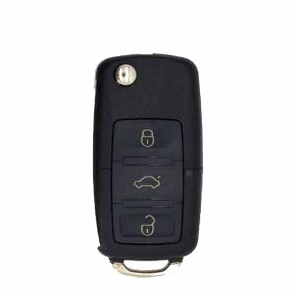 Volkswagen B5 Style / XKB521EN / 3-Button Universal Remote Key for VVDI Key Tool (Wired) (Replacement For XKB511EN)