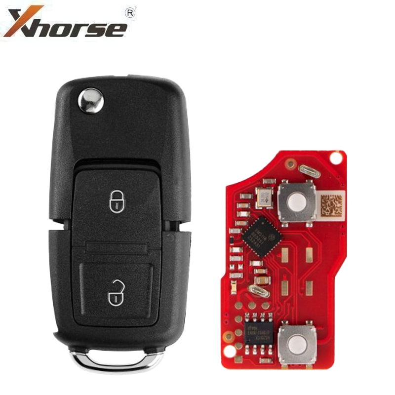 Xhorse - XKB528EN VW B5 Style 2nd Generation Wired Remote Black 2 Buttons Replacing XKB508EN