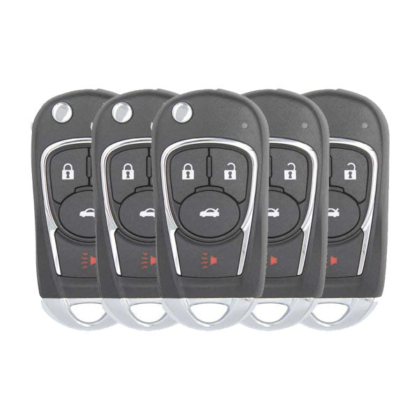 5 x Xhorse - Buick Style / 4-Button Universal Remote Flip Key for VVDI Key Tools (Wired) (Pack of 5)