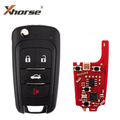 Xhorse - XKBU21EN - 2nd Generation Wired Remote Key (Foldable 4 Buttons) Buick Flip / 4-Buttons w/ XM5118  Chip (Replace