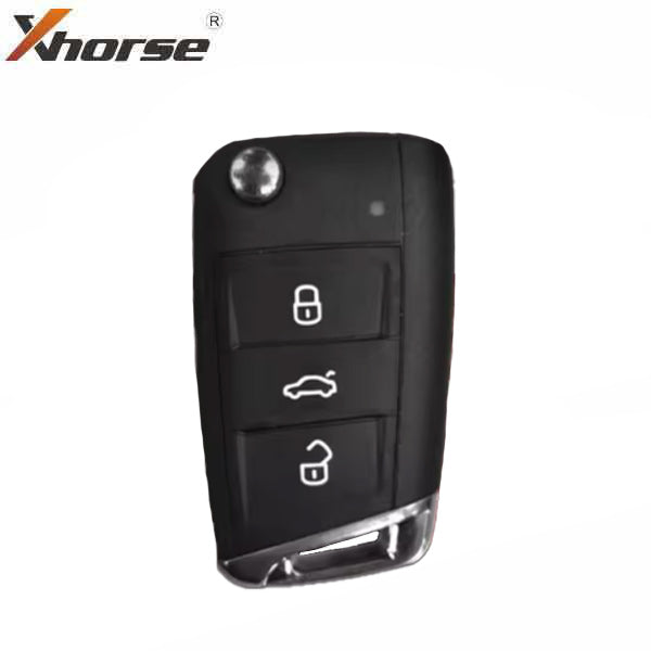Universal VW MQB5EN Style / 3-Button / Remote Flip Key for VVDI Key Tool – (Wired) (Xhorse)
