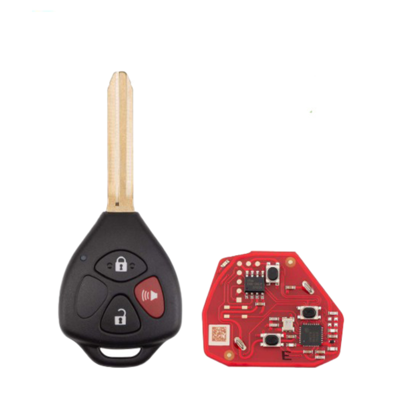 Xhorse - XKTO24EN - Toyota Style / 3-Button Universal Remote Head Key for VVDI Key Tools - XM5118 Chip - (Wireless) (Rep