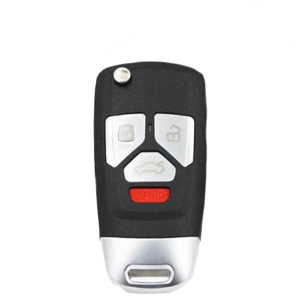 Audi Style / XNAU22EN / 4-Button Universal Remote Flip Key / VVDI Key Tool (Wireless)