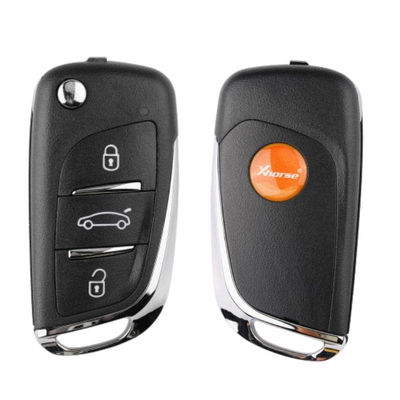 Xhorse - XKDS20EN - 2nd Generation Wire Remote Key DS Flip 3 Buttons w/ New MX5118 Chip (Replacement For XKDS00EN)
