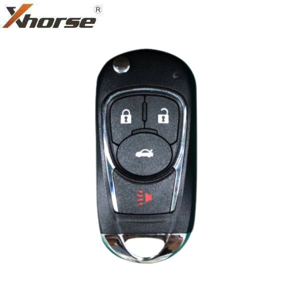 Xhorse - XKBU22EN - 2nd Generation Wired Remote Key (Foldable 4 Buttons) Buick Flip / 4-Buttons w/ MX5118 Chip (Replacem