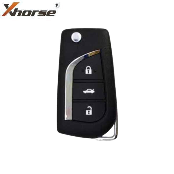 Xhorse - Toyota / 3 Buttons / 2nd Generation Wired Remote Flip Key w/ New XM5118 Chip (Replacement For XKTO00EN)