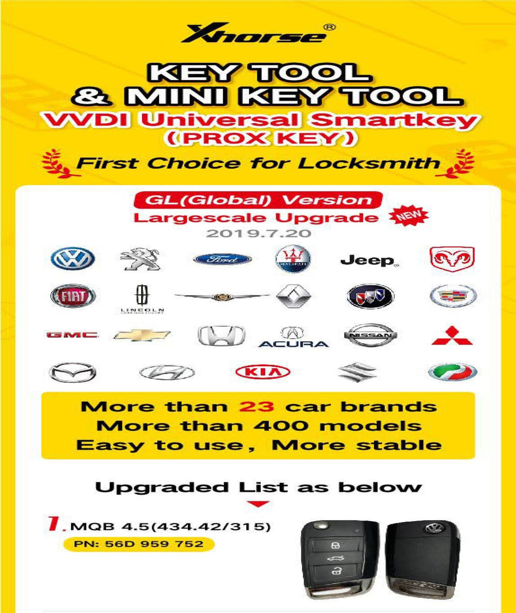Knife Style / 3-Button Universal Smart Key w/ Proximity Function for VVDI Key Tool (Xhorse)