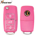 Xhorse - VW Volkswagen B5 Type - XKB502EN / Universal Remote Key for VVDI Key Tool (Wired) - 3 Buttons - Special - Pink
