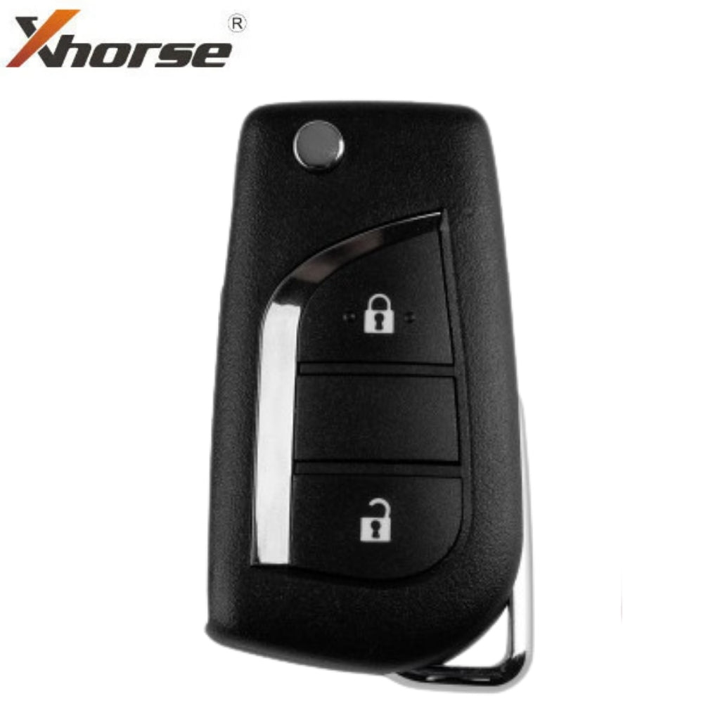 Xhorse - XKTO21EN - 2nd Generation w/ New XM5118 Chip Wire Remote Key Toyota Flip 2 Buttons (Replacement For XKTO01EN)