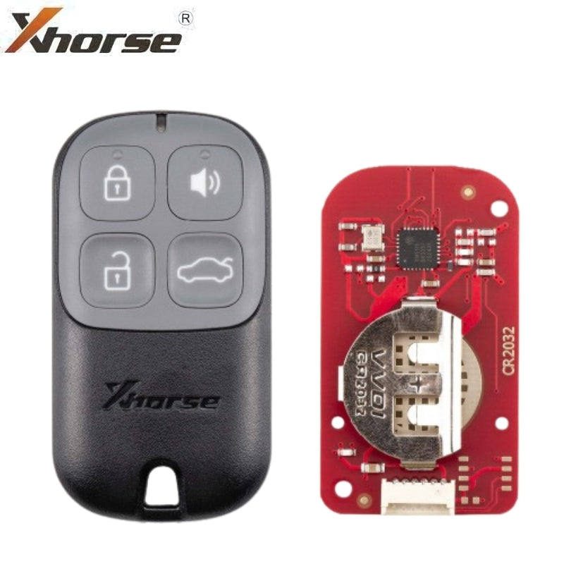 Xhorse - XKXH20EN - 2nd Generation Wire Remote Key Separate 4 Buttons - Black - (Replacement For XKXH00EN)