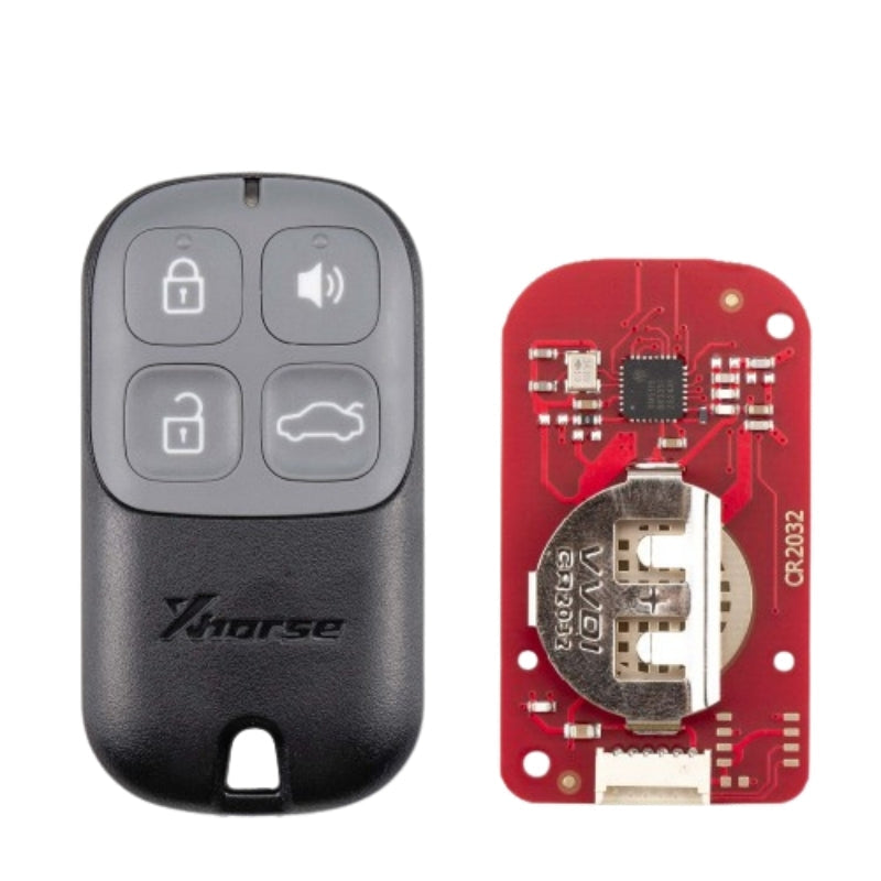 Xhorse - XKXH20EN - 2nd Generation Wire Remote Key Separate 4 Buttons - Black - (Replacement For XKXH00EN)