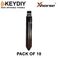 KEYDIY - TOY47 - Flip Key Blade - #Y-22 - For Xhorse / Keydiy Universal Remote Flip Keys - 10 Pack