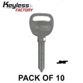 B96 - P1110 - Saturn - Metal Key Blank (10 PACK) (AFTERMARKET)