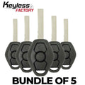 5 x 1999-2009 BMW / 2-Track EWS Remote Head Key / LX8FZV (Chip PCF795 44) (BUNDLE OF 5)