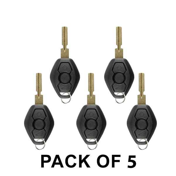 5 x 2000-2003 BMW 5 6 7 Z3 Series / 3-Button Remote Head Key / PN: 8382328 / LX8FZV / 4-Track EWS (AFTERMARKET) (Pack of