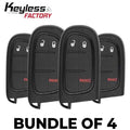 4 x 2013-2018 Dodge Ram / 3-Button Smart Key / PN: 56046954AF / GQ4-54T (BUNDLE OF 4)