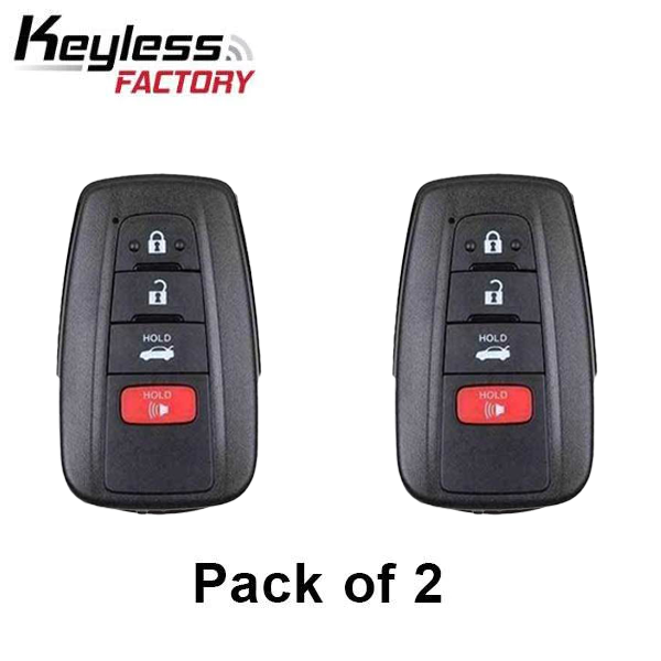 2 x 2019-2021 Toyota Corolla / 4-Button Smart Key / PN: 8990H-02030 / HYQ14FBN (AFTERMARKET) (Pack of 2)