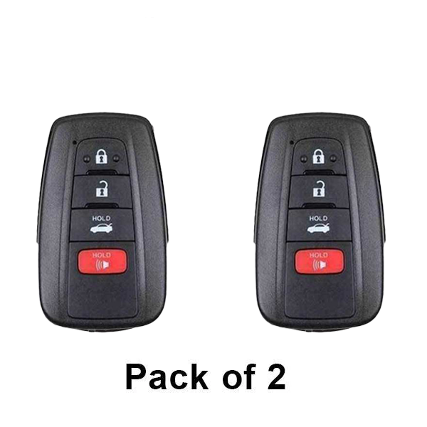 2 x 2019-2021 Toyota Corolla / 4-Button Smart Key / PN: 8990H-02030 / HYQ14FBN (AFTERMARKET) (Pack of 2)