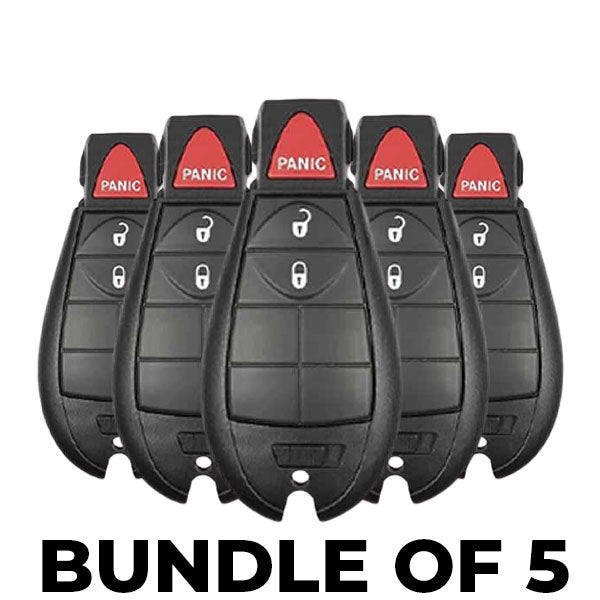 5 x 2008-2017 Chrysler Dodge Jeep VW / 3-Button Fobik Key / M3N5WY783X (BUNDLE OF 5)