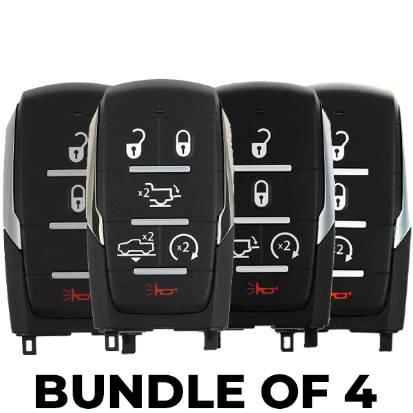 4 x 2019-2021 Dodge Ram 1500 Pickup / 3-, 4-, 5- & 6-Button Smart Key / OHT-4882056 (Bundle of 4)