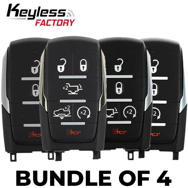 4 x 2019-2021 Dodge Ram 1500 Pickup / 3-, 4-, 5- & 6-Button Smart Key / OHT-4882056 (Bundle of 4)