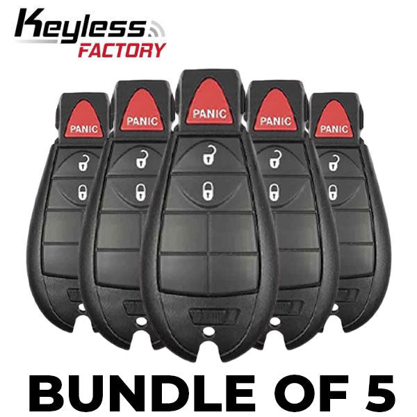 5 x 2008-2017 Chrysler Dodge Jeep VW / 3-Button Fobik Key / M3N5WY783X (BUNDLE OF 5)