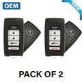 2 x 2014-2015 Acura MDX / 5-Button Smart Key / PN: 72147-TZ6-A710-M1 / KR537924100 (Driver 1) (Driver 2) (OEM)